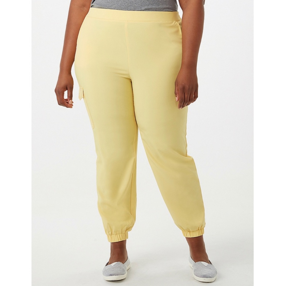 Sunny Side Sporty Cargo Woven Jogger Pants Pockets - Picture 2 of 3
